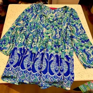 Lilly Pulitzer Seahorse shirt XS